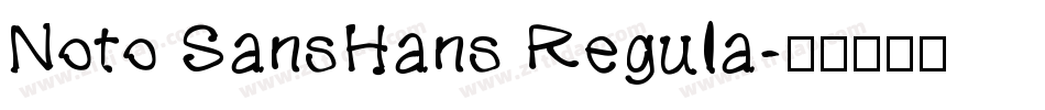 Noto SansHans Regula字体转换